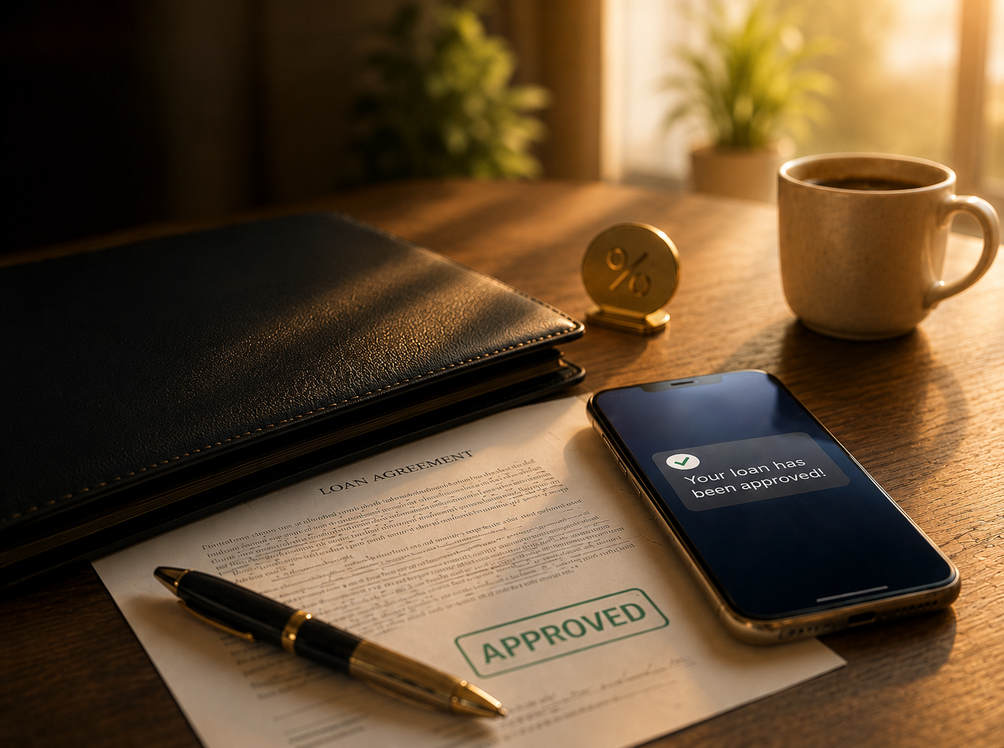 Loan benefits with phone and coins