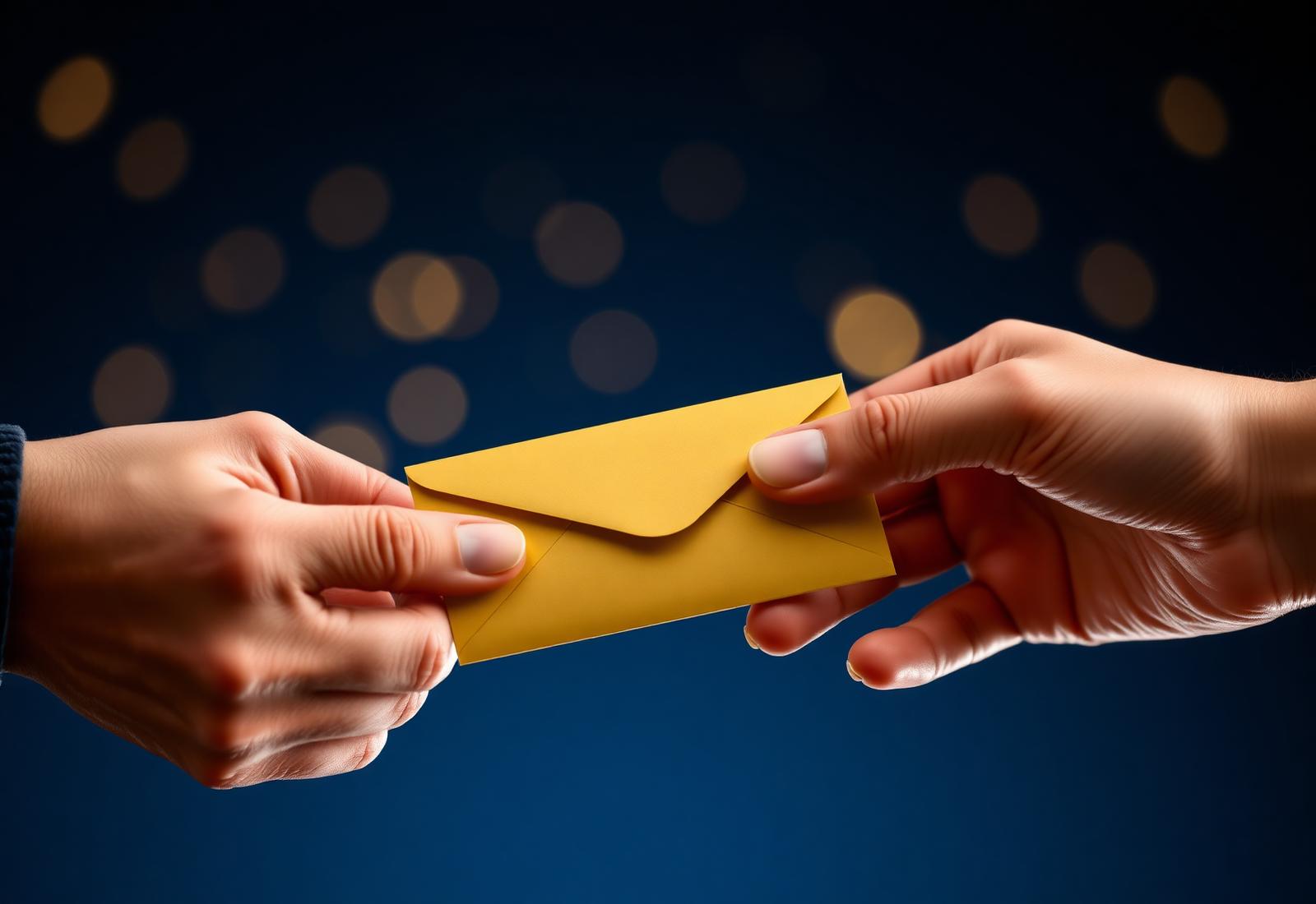 Referral reward envelope handover
